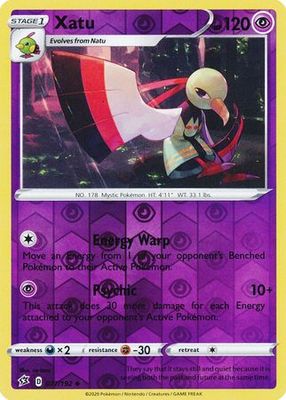 Xatu - 077/192 - Uncommon Reverse Holo Sword &amp; Shield: Rebel Clash Reverse Holo Singles (Español)