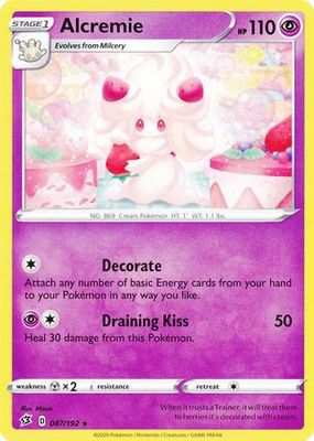 Alcremie - 087/192 - Rare Sword &amp; Shield: Rebel Clash Singles