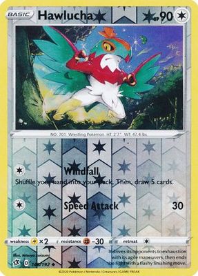 Hawlucha - 148/192 - Uncommon Reverse Holo Sword &amp; Shield: Rebel Clash Reverse Holo Singles (Español)