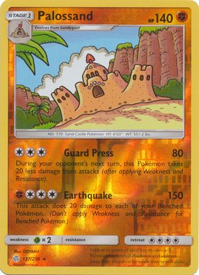 Palossand - 127/236 - Rare Reverse Holo Sun &amp; Moon: Cosmic Eclipse Reverse Holo Singles (Español)