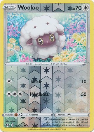 Wooloo - 153/202 - Common Reverse Holo Sword &amp; Shield (Base Set) Reverse Holo Singles