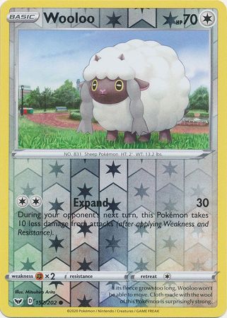 Wooloo - 152/202 - Common Reverse Holo Sword &amp; Shield (Base Set) Reverse Holo Singles