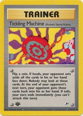 Tickling Machine - 119/132 - Uncommon 1st Edition Gym Heroes 1st Edition Singles
