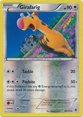 Girafarig - 82/119 - Uncommon Reverse Holo XY: Phantom Forces Reverse Holo Singles