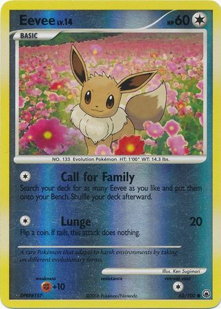 Eevee - 62/100 - Common Reverse Holo Diamond &amp; Pearl: Majestic Dawn Reverse Holo Singles