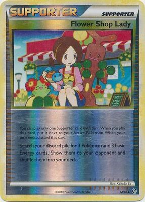 Flower Shop Lady - 74/90 - Uncommon Reverse Holo HGSS - Undaunted Reverse Holo Singles