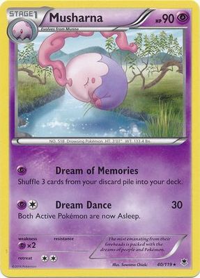 Musharna - 40/119 - Rare XY: Phantom Forces Singles