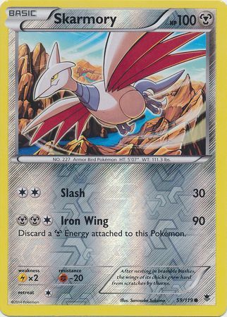 Skarmory - 59/119 - Common Reverse Holo XY: Phantom Forces Reverse Holo Singles