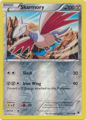 Skarmory - 59/119 - Common Reverse Holo XY: Phantom Forces Reverse Holo Singles