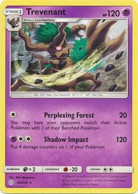 Trevenant - 94/236 - Rare Sun &amp; Moon: Cosmic Eclipse Singles