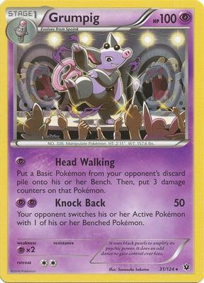Grumpig - 31/124 - Rare XY: Fates Collide Singles