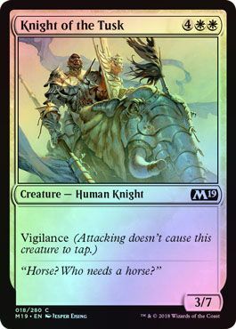 Knight of the Tusk 018/280 - Foil Magic 2019 (M19) Foil Singles