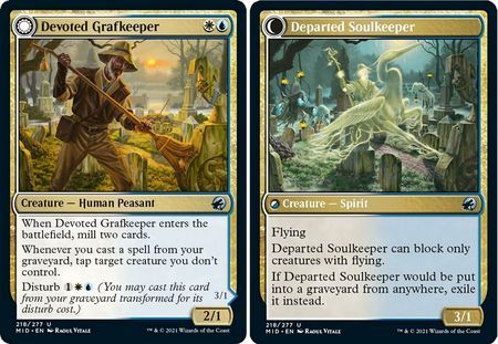 Devoted Grafkeeper | Departed Soulkeeper 218/277 Innistrad: Midnight Hunt Singles
