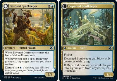 Devoted Grafkeeper | Departed Soulkeeper 218/277 Innistrad: Midnight Hunt Singles