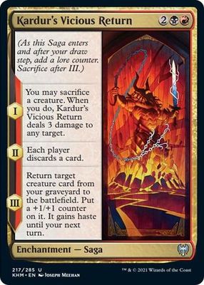 Kardur&#39;s Vicious Return 217/285 Kaldheim Singles