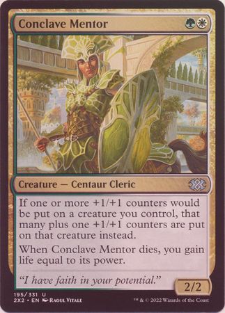Conclave Mentor 195/331 - Foil Double Masters 2022 Foil Singles