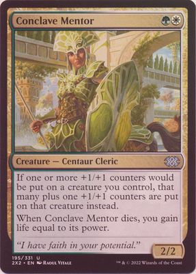 Conclave Mentor 195/331 - Foil Double Masters 2022 Foil Singles