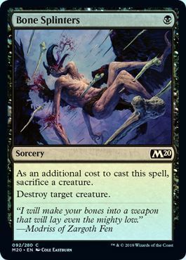 Bone Splinters 092/280 - Foil Magic 2020 (M20) Foil Singles