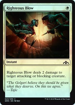 Righteous Blow 023/259 - Foil Guilds of Ravnica Foil Singles  (Español)