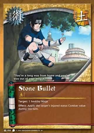 Stone Bullet - J-058 - Uncommon Foild Naruto: Coils of the Snake