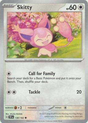 Skitty - 130/162 - Common Scarlet &amp; Violet: Temporal Forces Singles