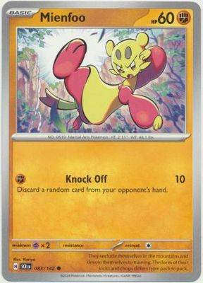 Mienfoo - 083/142 - Common Scarlet &amp; Violet: Stellar Crown Singles