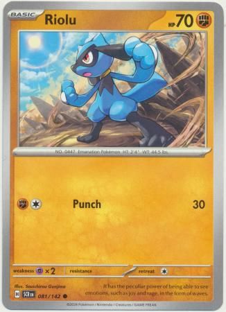 Riolu - 081/142 - Common Scarlet &amp; Violet: Stellar Crown Singles