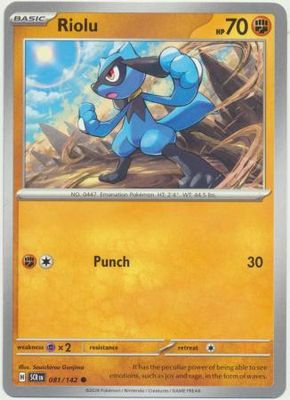 Riolu - 081/142 - Common Scarlet &amp; Violet: Stellar Crown Singles