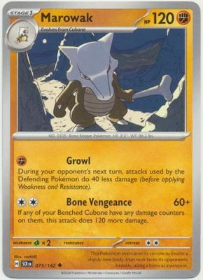 Marowak - 073/142 - Uncommon Scarlet &amp; Violet: Stellar Crown Singles (Español)