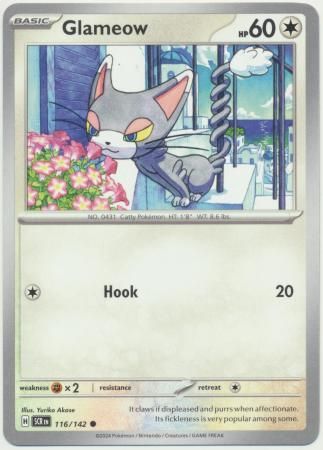 Glameow - 116/142 - Common Scarlet &amp; Violet: Stellar Crown Singles