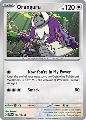 Oranguru - 156/191 - Common Scarlet &amp; Violet: Surging Sparks Singles