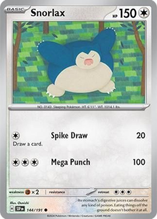 Snorlax - 144/191 - Common Scarlet &amp; Violet: Surging Sparks Singles (Español)