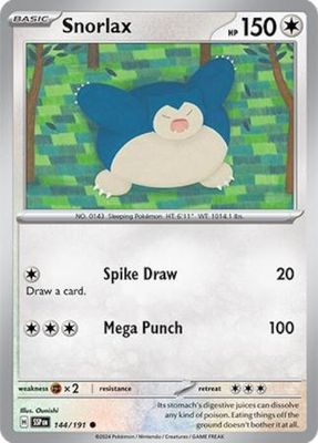 Snorlax - 144/191 - Common Scarlet &amp; Violet: Surging Sparks Singles (Español)