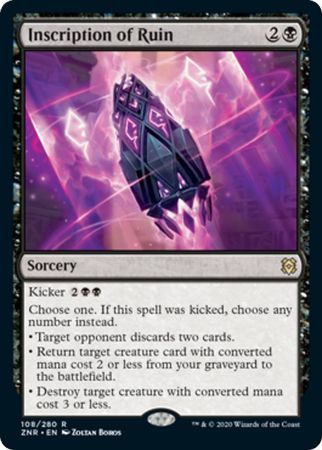 Inscription of Ruin 108/280 Zendikar Rising Singles