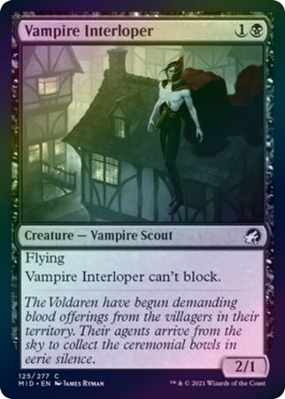 Vampire Interloper 125/277 - Foil Innistrad: Midnight Hunt Foil Singles