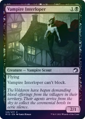 Vampire Interloper 125/277 - Foil Innistrad: Midnight Hunt Foil Singles