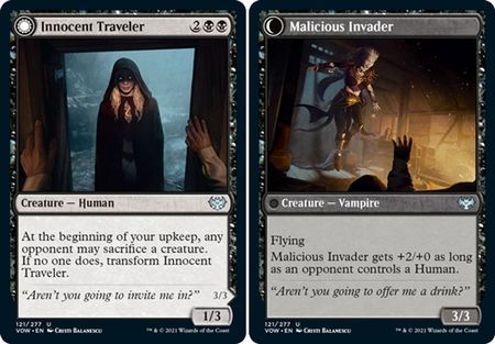 Innocent Traveler | Malicious Invader 121/277 Innistrad: Crimson Vow Singles