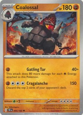 Coalossal - 095/162 - Uncommon Scarlet &amp; Violet: Temporal Forces Singles