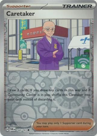 Caretaker - 144/167 - Common Reverse Holo Scarlet &amp; Violet: Twilight Masquerade Reverse Holo Singles