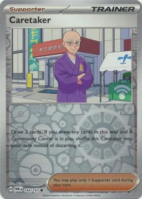 Caretaker - 144/167 - Common Reverse Holo Scarlet &amp; Violet: Twilight Masquerade Reverse Holo Singles