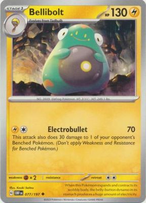 Bellibolt - 077/197 - Uncommon Scarlet &amp; Violet: Obsidian Flames Singles
