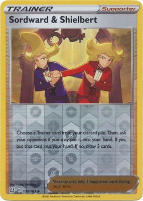 Sordward and Shielbert - 135/163 - Uncommon Reverse Holo Sword &amp; Shield: Battle Styles Reverse Holo Singles