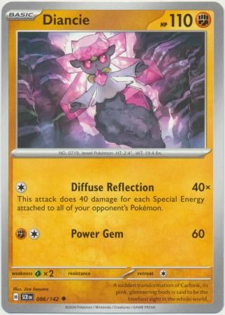 Diancie - 086/142 - Uncommon Scarlet &amp; Violet: Stellar Crown Singles