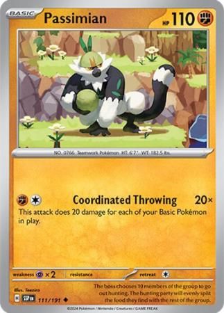 Passimian - 111/191 - Uncommon Scarlet &amp; Violet: Surging Sparks Singles