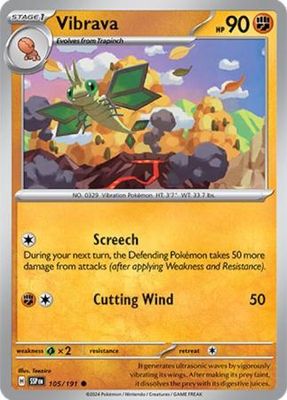 Vibrava - 105/191 - Common Scarlet &amp; Violet: Surging Sparks Singles (Español)