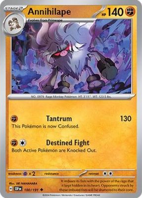 Annihilape - 100/191 - Uncommon Scarlet &amp; Violet: Surging Sparks Singles