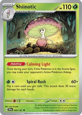 Shiinotic - 009/191 - Uncommon Scarlet &amp; Violet: Surging Sparks Singles