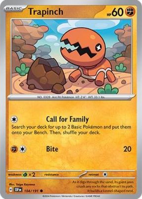 Trapinch - 104/191 - Common Scarlet &amp; Violet: Surging Sparks Singles (Español)