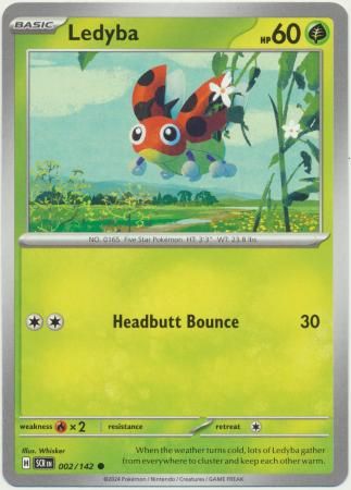 Ledyba - 002/142 - Common Scarlet &amp; Violet: Stellar Crown Singles