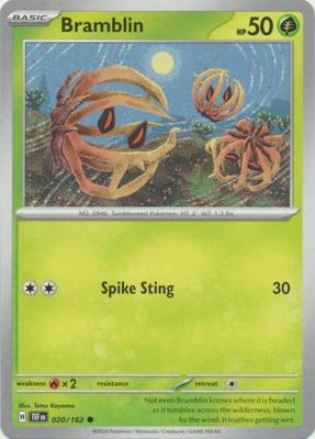 Bramblin - 020/162 - Common Scarlet &amp; Violet: Temporal Forces Singles